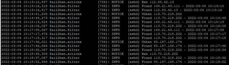 Fail2ban настройка centos 8