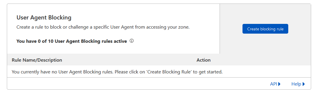 cloudflare: User Agent Blocking