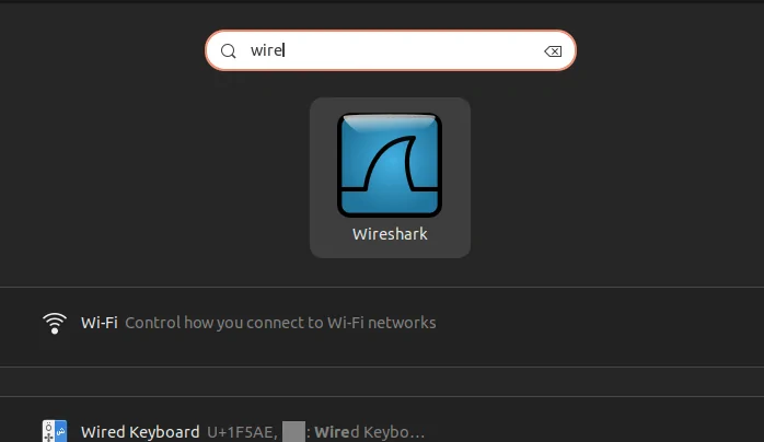 Wireshark search