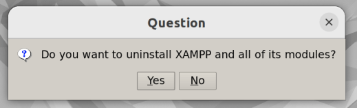 Деинсталляция XAMPP