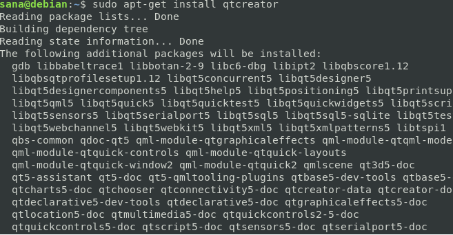 sudo apt-get install qt5-default