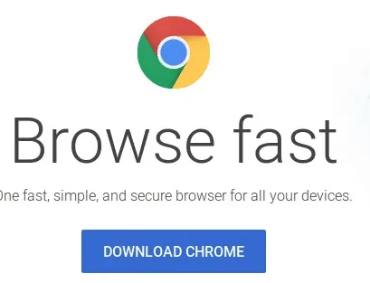 Загрузите Chrome с домашней страницы Google