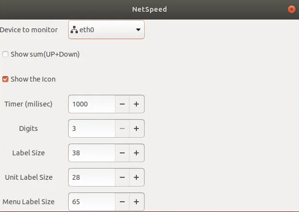 Настройка расширения NetSpeed