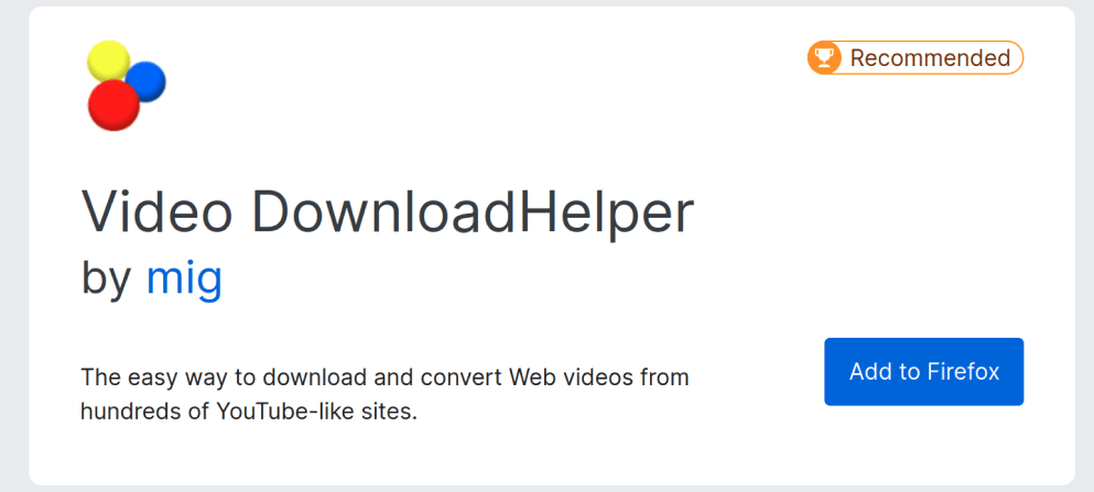 YouTube Video Downloader Firefox