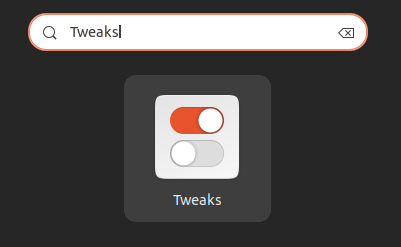 Запустите приложение Tweaks