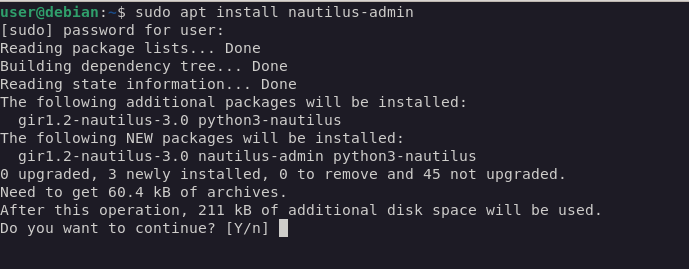 Установка Nautilus Admin