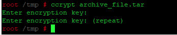 ccrypt archive_file.tar