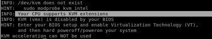 Ваш процессор поддерживает расширения KVM