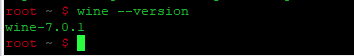 Проверка версии программного обеспечения Wine