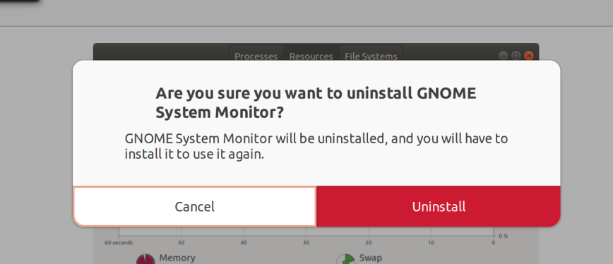 Uninstall System Monitor