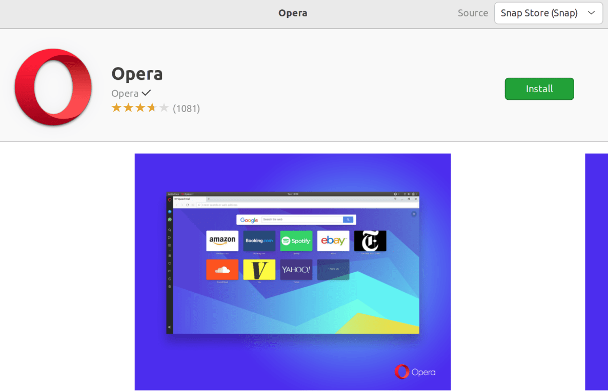 Opera установленная