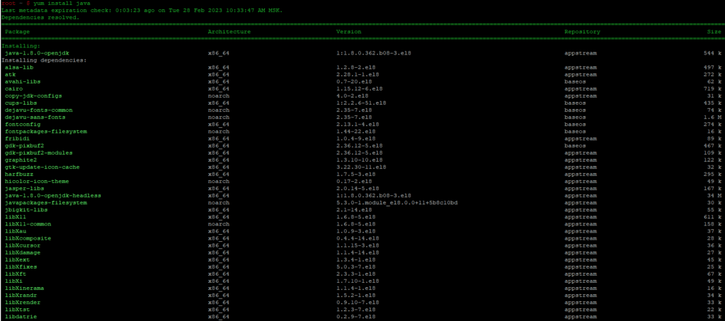 sudo yum install java