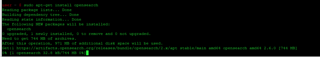 Установка OpenSearch в Debian