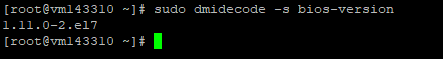 sudo dmidecode -s bios-version