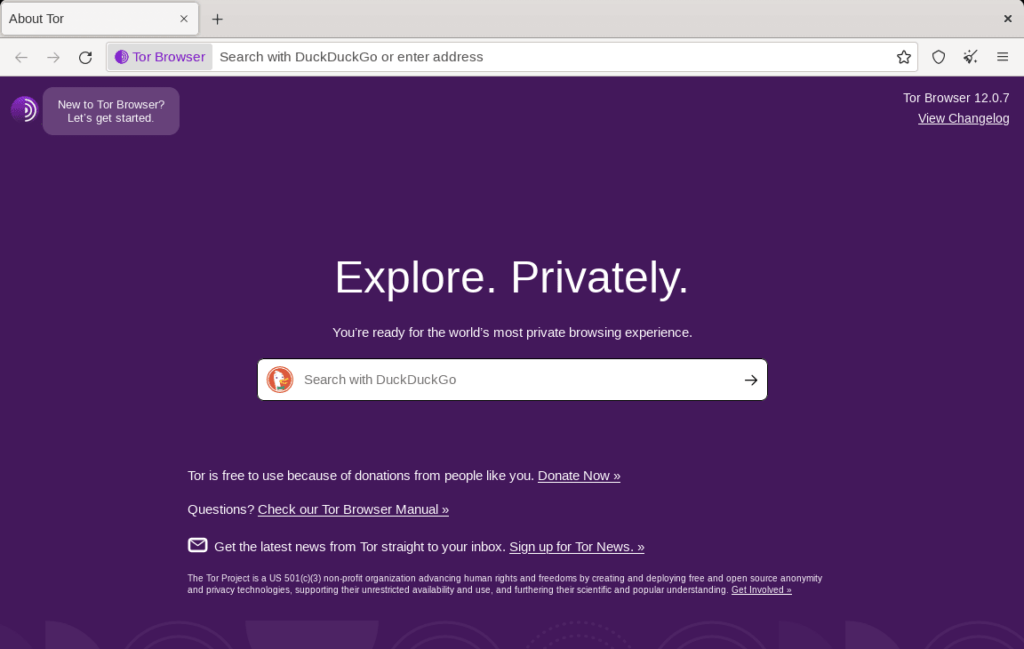 Tor Browser успешно установлен на rocky linux