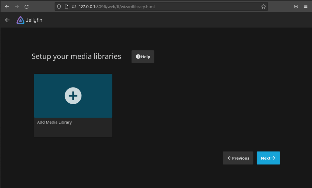 пример настройки webui медиасервера jellyfin для debian linux - настройка медиабиблиотек