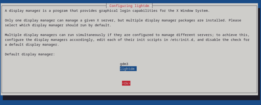 установка lightdm для среды рабочего стола budgie на debian linux
