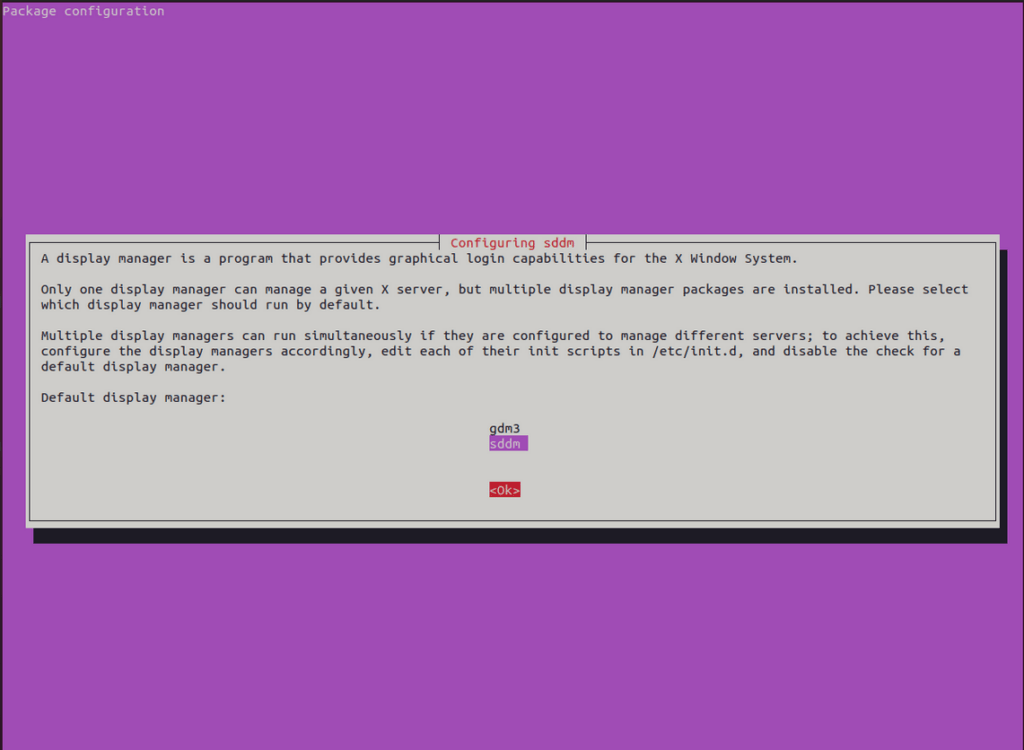 выбор sddm вместо gdm3 для установки lxqt на ubuntu linux