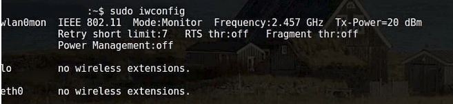 sudo iwconfig