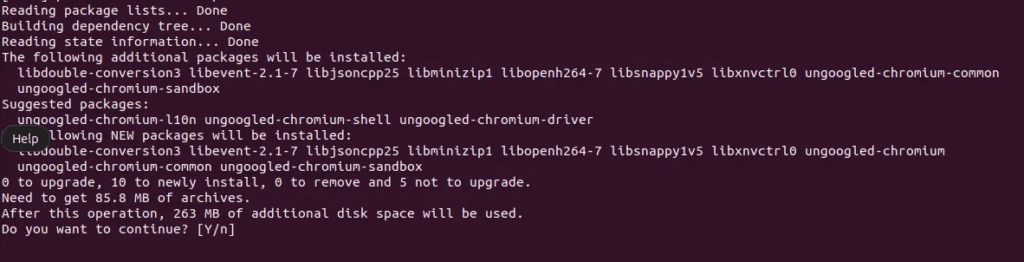 Скриншот, демонстрирующий установку Ungoogled Chromium через PPA на Ubuntu 22.04Установка Ungoogled Chromium через PPA на Ubuntu 22.04